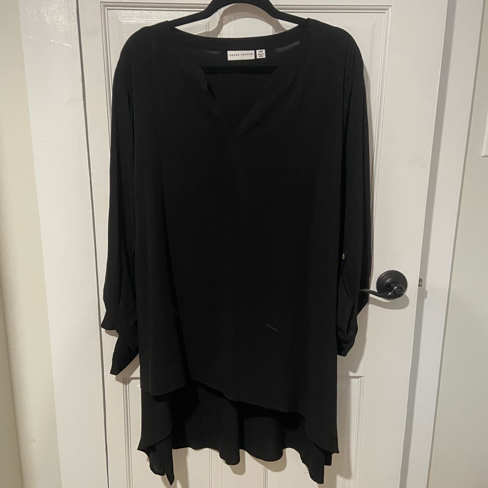 28W black blouse from Susan Graver
